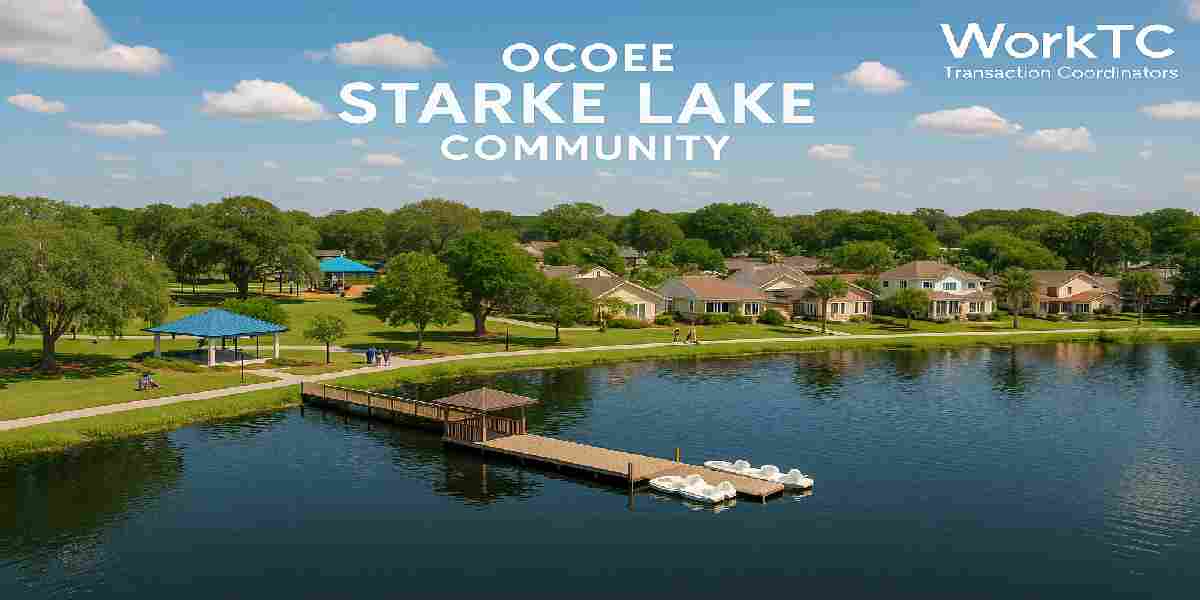View of Starke Lake in Ocoee, FL, with community amenities, reflecting community-focused WorkTC Transaction Coordinator services