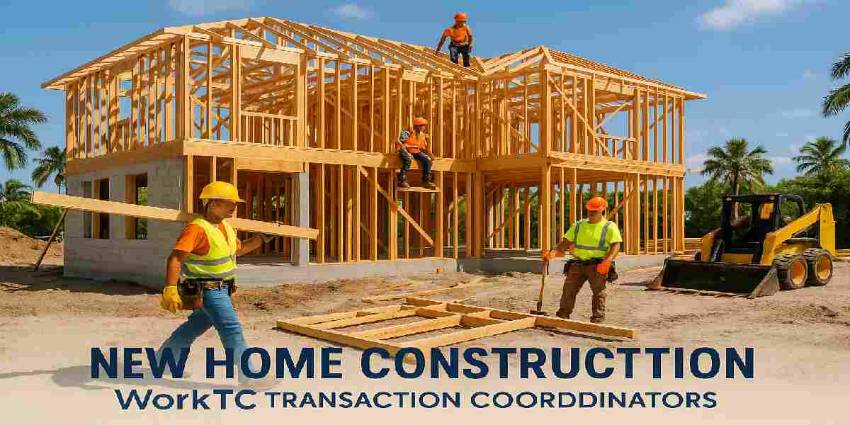 New construction site of a modern home in South Florida, managed by WorkTC Transaction Coordinators